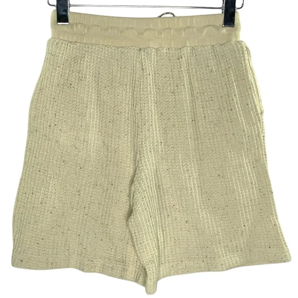 Urban Outfitters XS Out From Under Dani Waffle Relaxed Shorts Cream Lounge